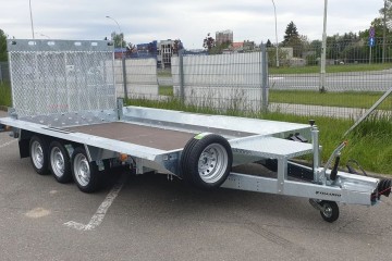 przyczepa pod minikoparkę laweta 3 osiowa 400 x 180 DMC: 3500 KG HIT