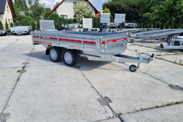 przyczepa 250x150x40cm 2 osiowa resorowana wszystkie burty otwierane