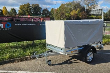 przyczepa 202x114x30cm SKRĘCANA RAMA MOCNA 750kg z PLANDEKĄ