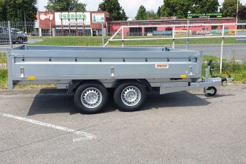 Przyczepa NEPTUN KOŁA POD SPODEM 320x169x40 cm hamowana 1300 kg 2oś