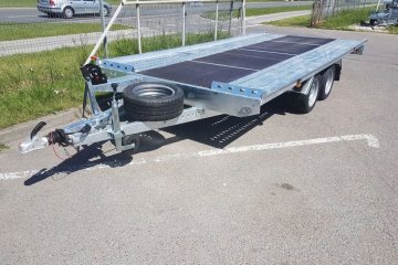 laweta 4,5x2,1m 2.7T R13C + SKLEJKA przyczepa z rantem