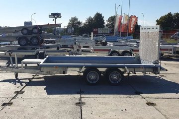 przyczepa pod minikoparkę laweta 2 osiowa 350x160 DMC: 3000 KG HIT