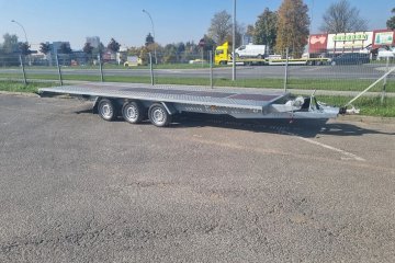 laweta 6x2,2m 3.5T 3oś R13C płaska + sklejka lohry aluminiowe