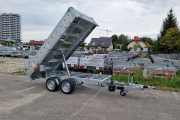 przyczepa z KIPREM MANUALNYM 300x150x30 cm 2700kg OD RĘKI