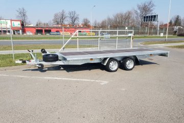 laweta 4,5x2,1m 3T R13C płaska + sklejka lohry aluminiowe