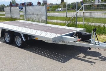 laweta 4x2,1m 2.7T R13C płaska + sklejka lohry aluminiowe